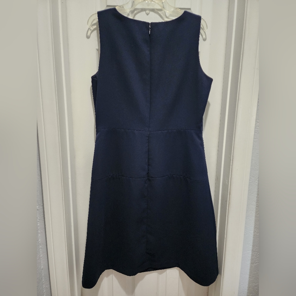 Banana Republic Navy Blue Sleeveless Dress - Size 14 - Picture 3 of 3